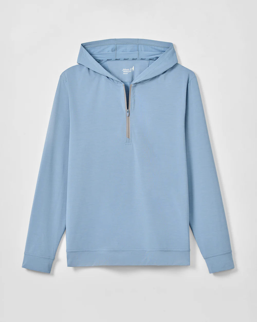 Johnnie-O Bixler Performance 1/4 Zip Hoodie: Carbon Fiber
