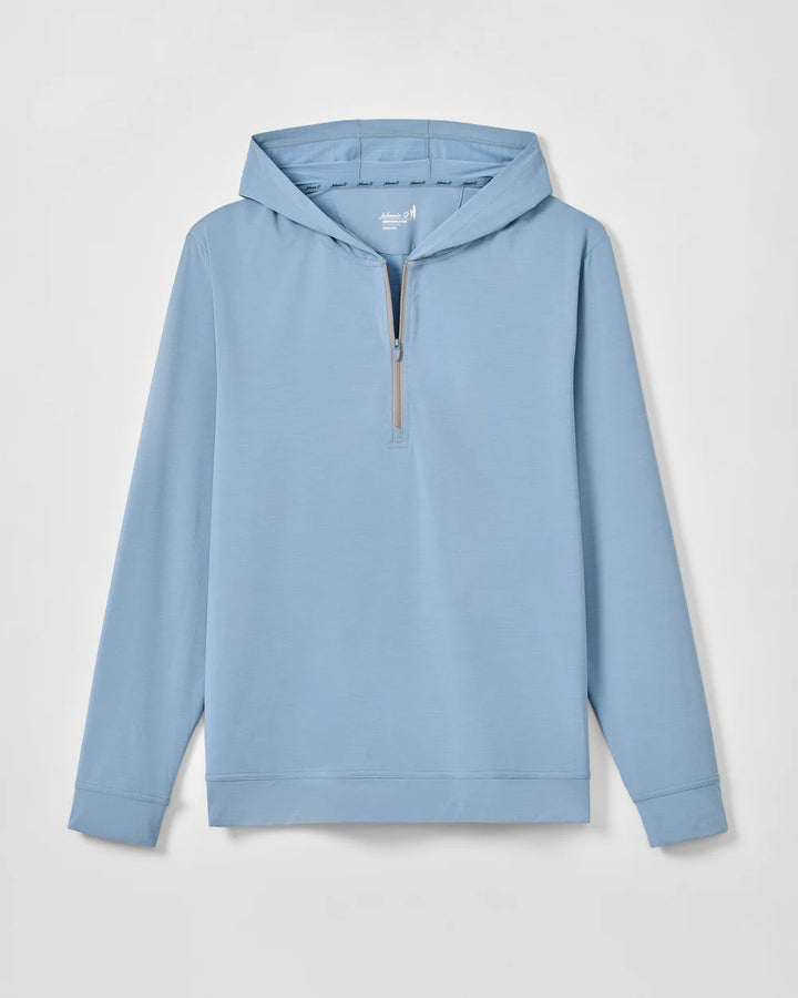 Johnnie-O Bixler Performance 1/4 Zip Hoodie: Carbon Fiber
