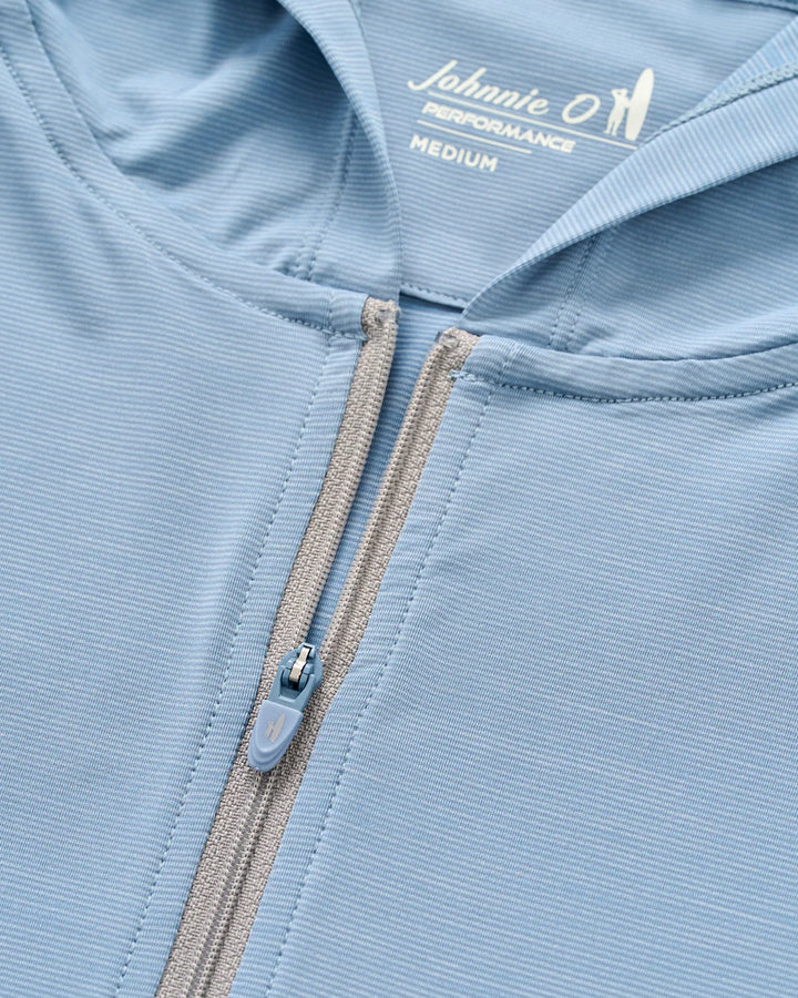 Johnnie-O Bixler Performance 1/4 Zip Hoodie: Carbon Fiber