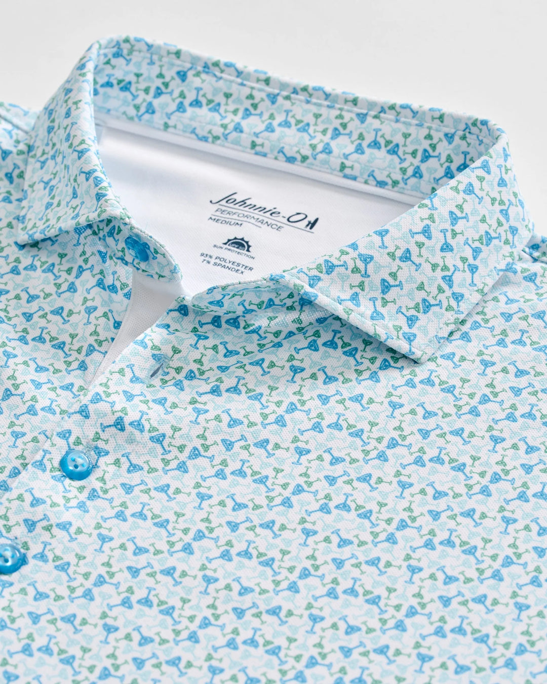 Johnnie-O Performance Mesh Polo - Cocktail Time: Dolphin