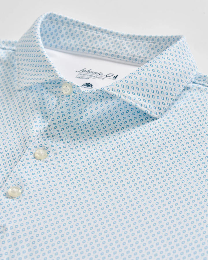 Johnnie-O Performance Jersey Polo - Connors: White