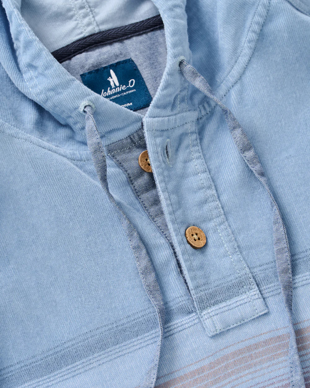 Johnnie-O Dorn Washed Corduroy Hoodie: Maliblu