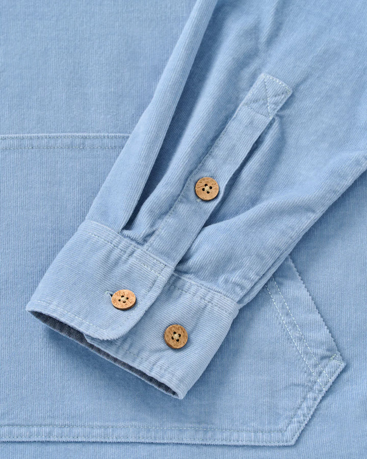 Johnnie-O Dorn Washed Corduroy Hoodie: Maliblu