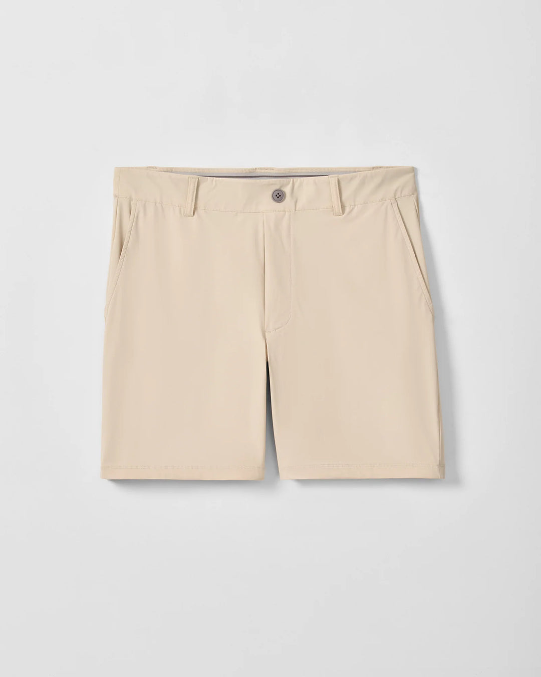 Johnnie-O Fusionn Knit Performance Pull-On Short 7": Stone