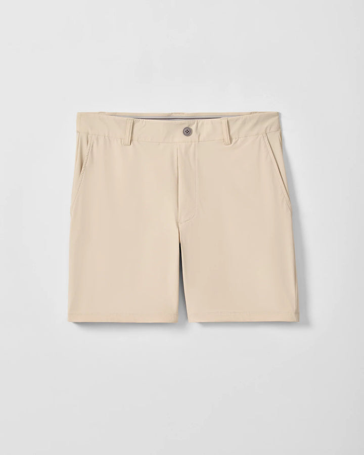 Johnnie-O Fusionn Knit Performance Pull-On Short 7": Stone