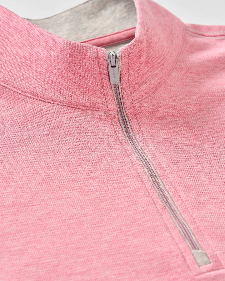 Johnnie-O Hanks Lightweight Textured 1/4 Zip Pullover: Berry