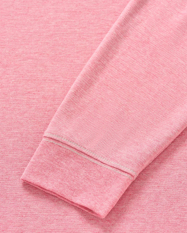 Johnnie-O Hanks Lightweight Textured 1/4 Zip Pullover: Berry