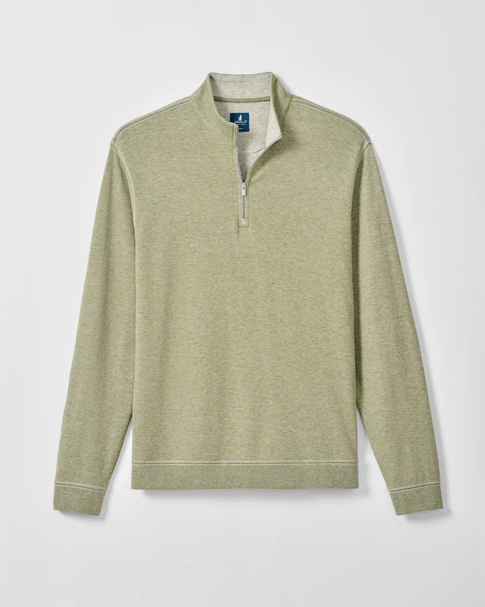 Johnnie-O Hanks Lightweight Textured 1/4 Zip Pullover: Pesto