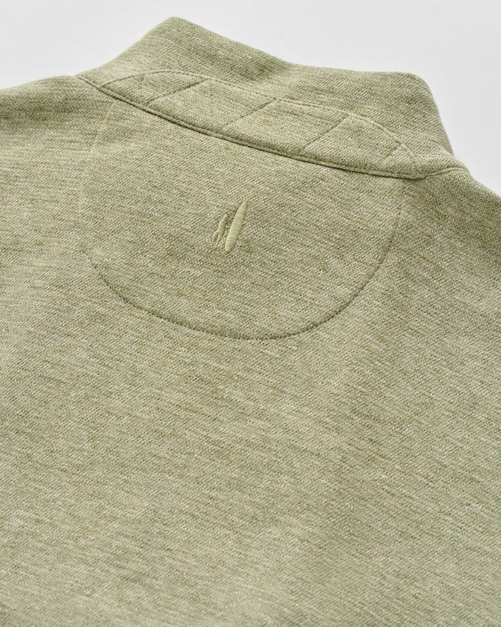 Johnnie-O Hanks Lightweight Textured 1/4 Zip Pullover: Pesto