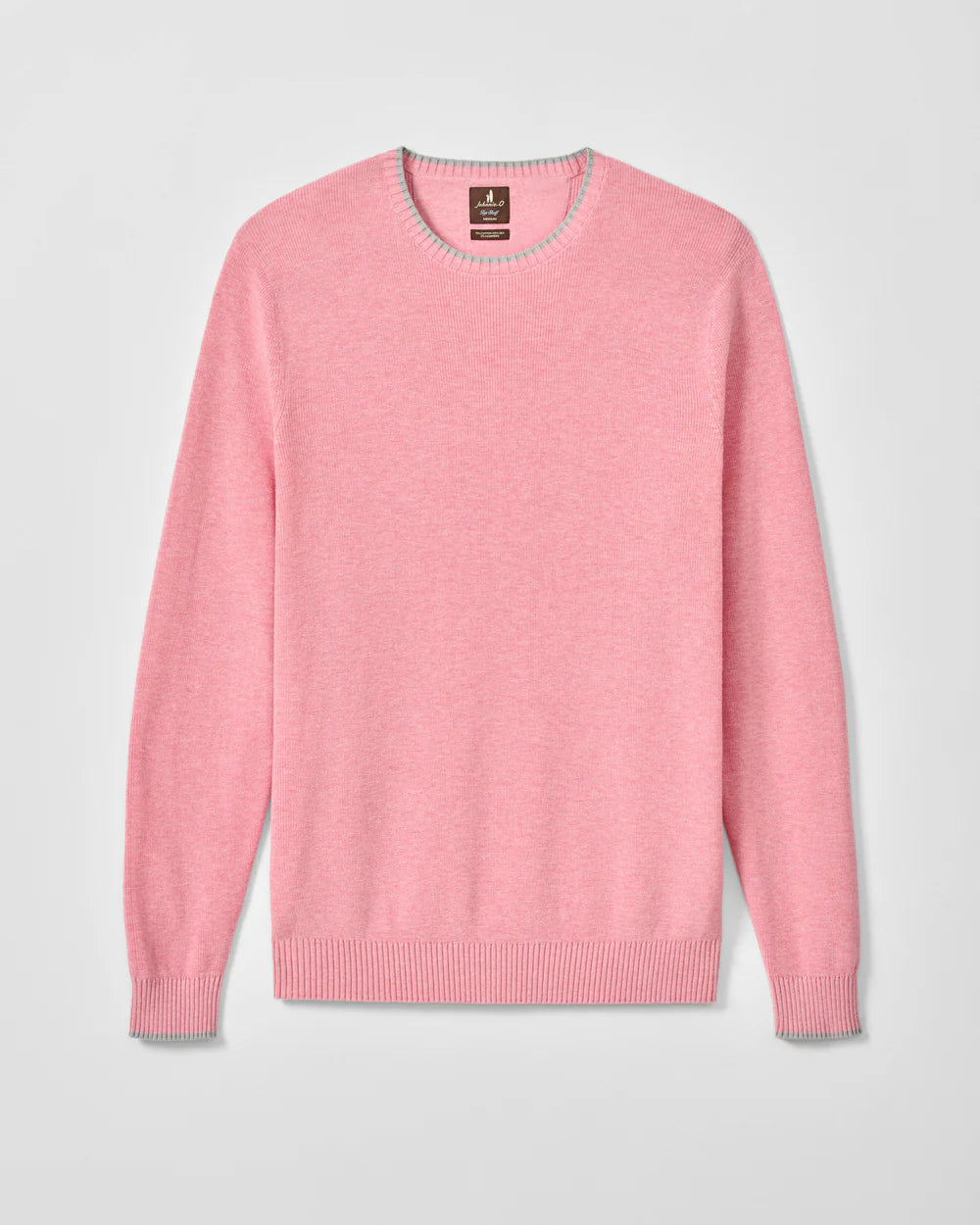 Johnnie-O Hatcher Cotton Blend Crewneck Sweater: Flamingo