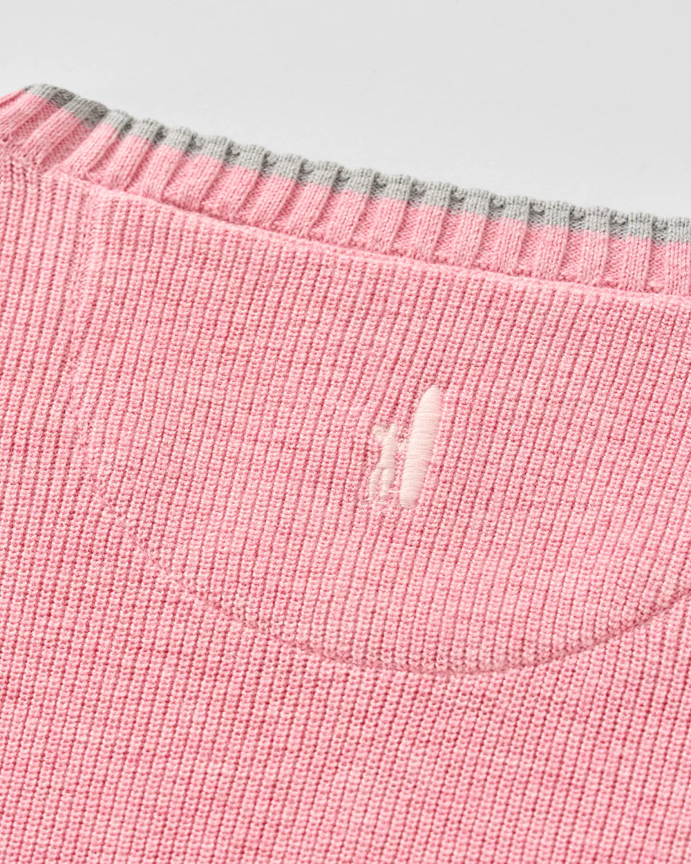 Johnnie-O Hatcher Cotton Blend Crewneck Sweater: Flamingo