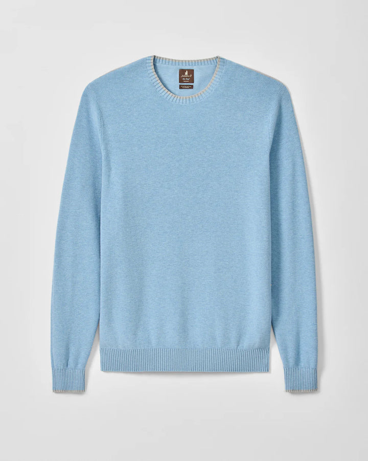 Johnnie-O Hatcher Cotton Blend Crewneck Sweater: Maliblu