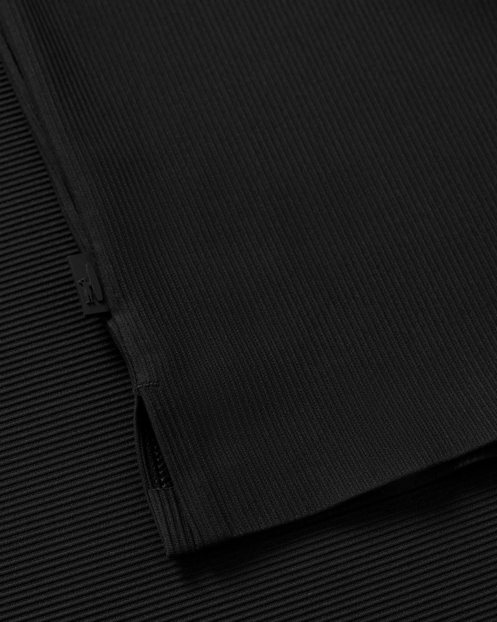 Johnnie-O Hoppin Ribbed Knit Performance 1/4-Zip Pullover: Black