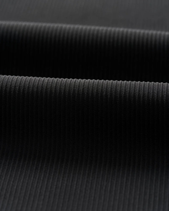 Johnnie-O Hoppin Ribbed Knit Performance 1/4-Zip Pullover: Black