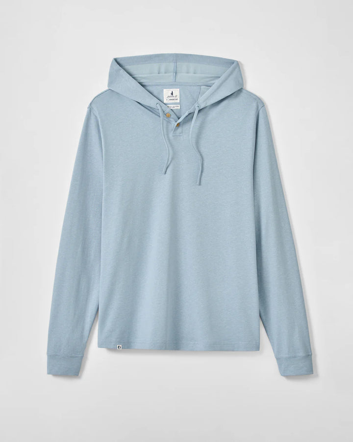 Johnnie-O Jase 2-Button Slub Hoodie: Maliblu