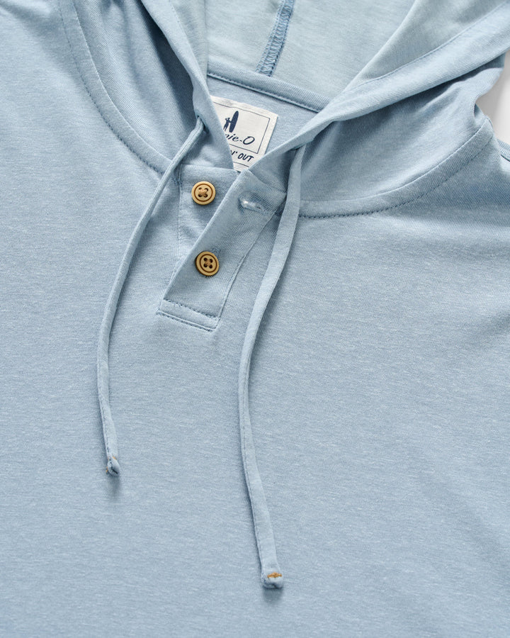 Johnnie-O Jase 2-Button Slub Hoodie: Maliblu