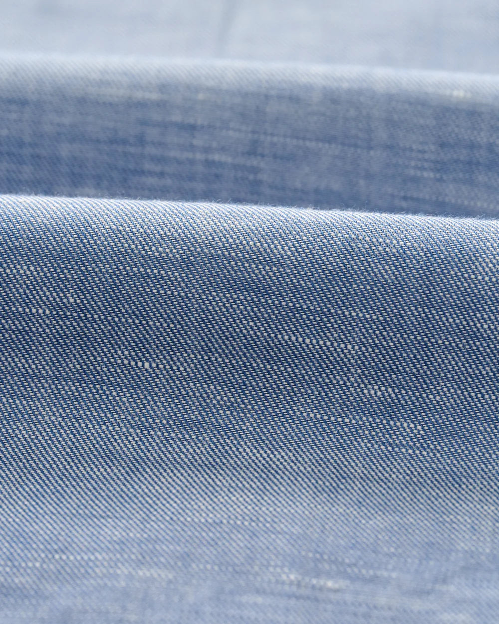 Johnnie-O Linen Blend Button Down Shirt - Chambray Solid: Laguna Blue