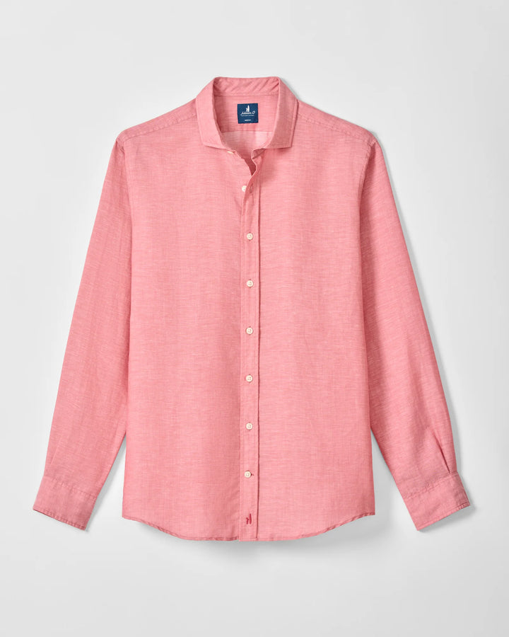 Johnnie-O Linen Button Down Shirt - McCarthy: Malibu Red