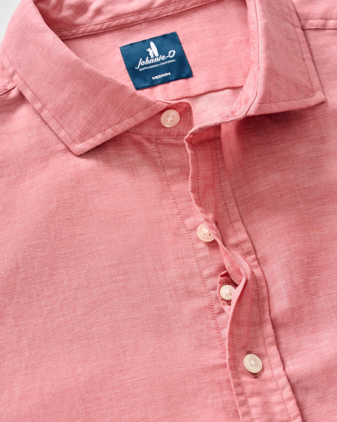 Johnnie-O Linen Button Down Shirt - McCarthy: Malibu Red