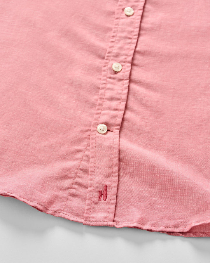 Johnnie-O Linen Button Down Shirt - McCarthy: Malibu Red