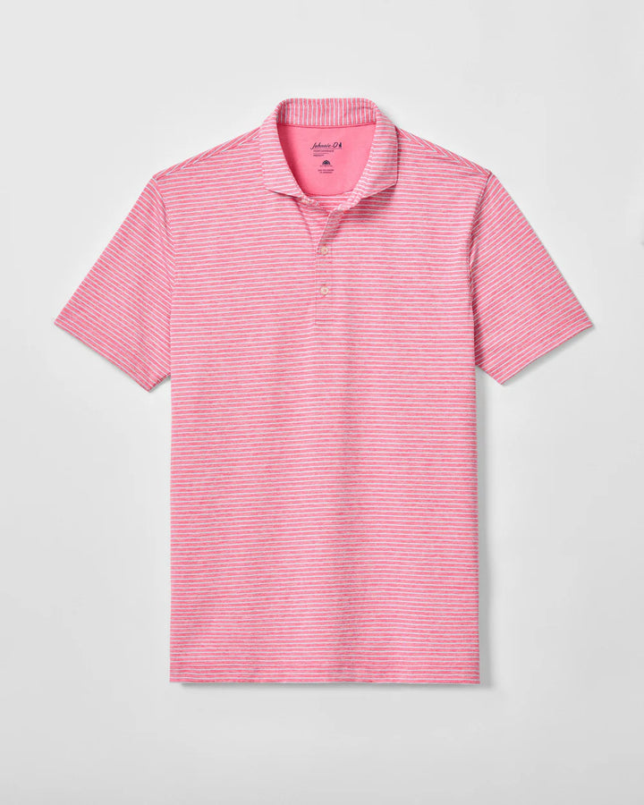 Johnnie-O Performance Jersey Polo - Michael Stripe: Punch