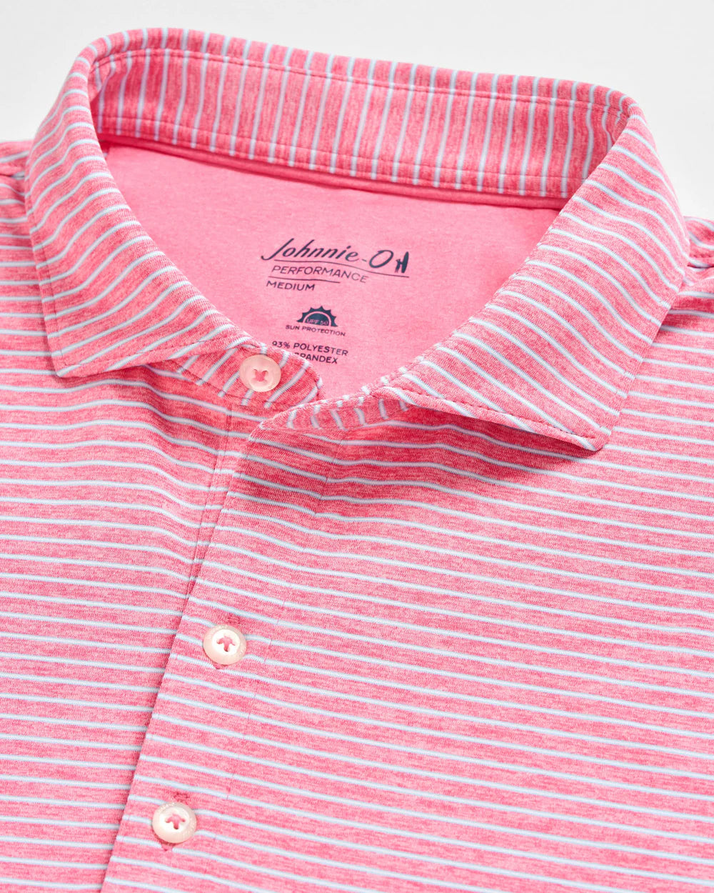 Johnnie-O Performance Jersey Polo - Michael Stripe: Punch