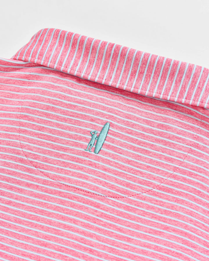 Johnnie-O Performance Jersey Polo - Michael Stripe: Punch
