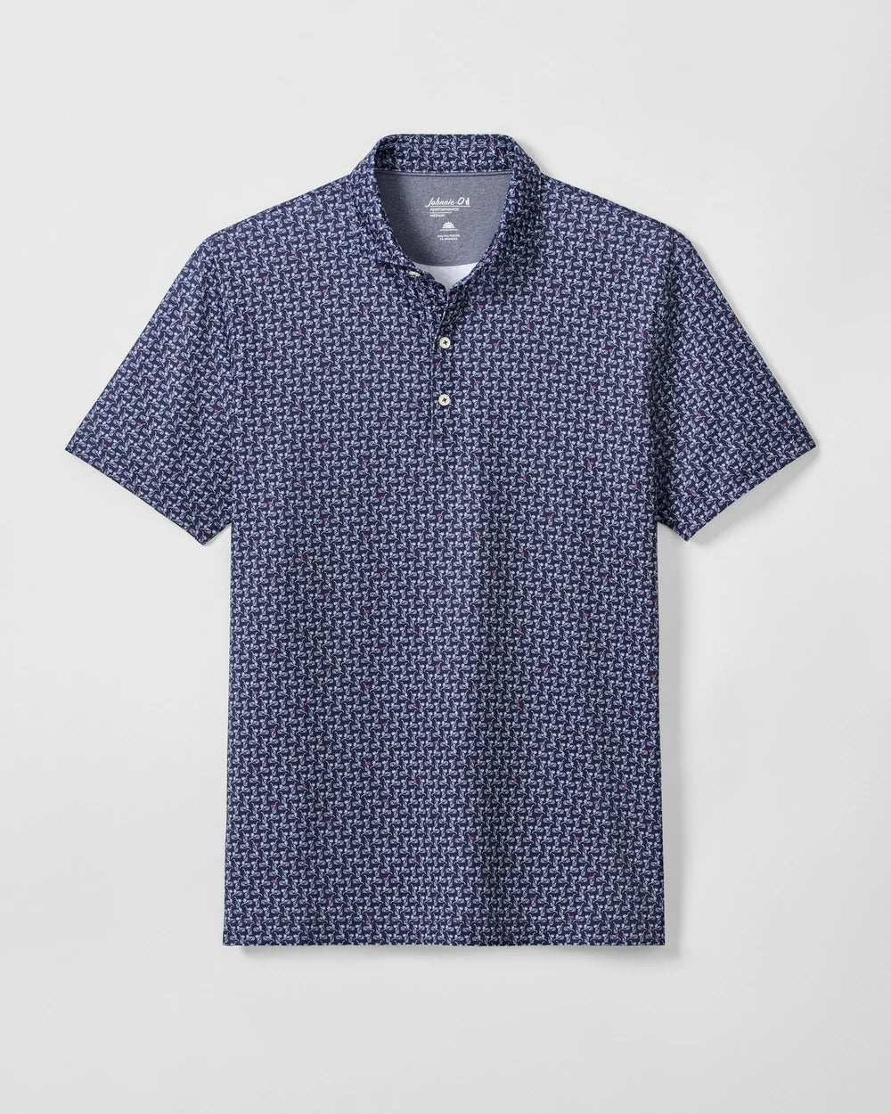 Johnnie-O Performance Jersey Polo - Minty: Navy