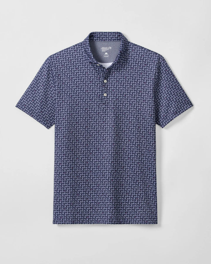Johnnie-O Performance Jersey Polo - Minty: Navy