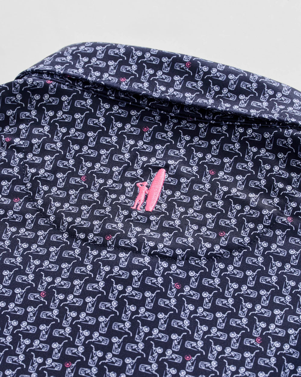 Johnnie-O Performance Jersey Polo - Minty: Navy