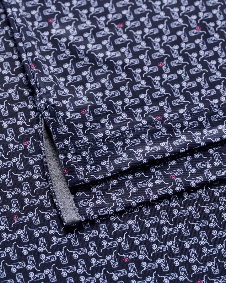 Johnnie-O Performance Jersey Polo - Minty: Navy
