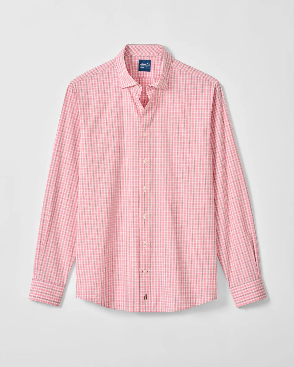 Johnnie-O Everyday Performance Button Down Shirt - Morse Plaid: Petal