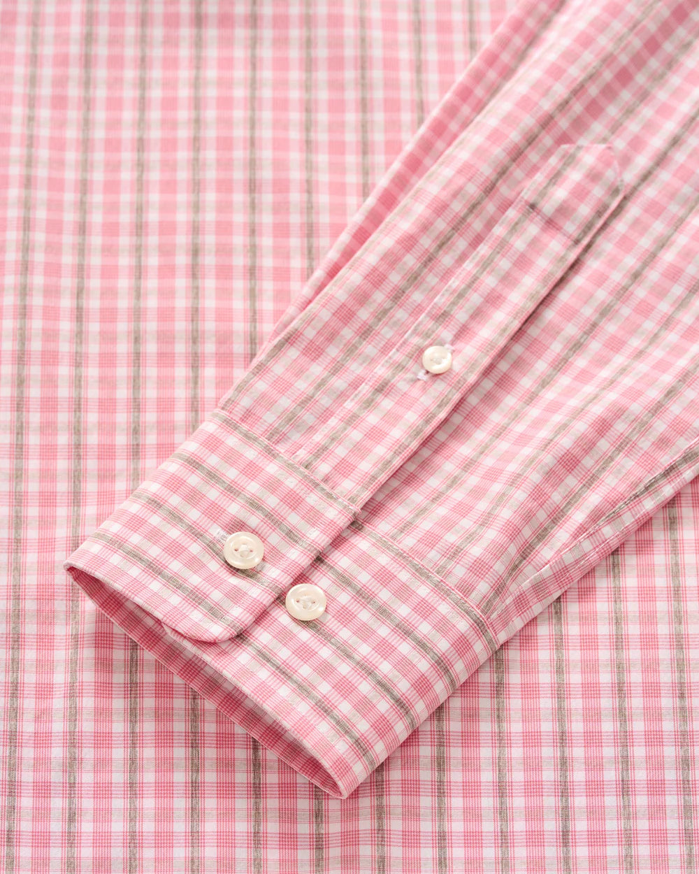 Johnnie-O Everyday Performance Button Down Shirt - Morse Plaid: Petal