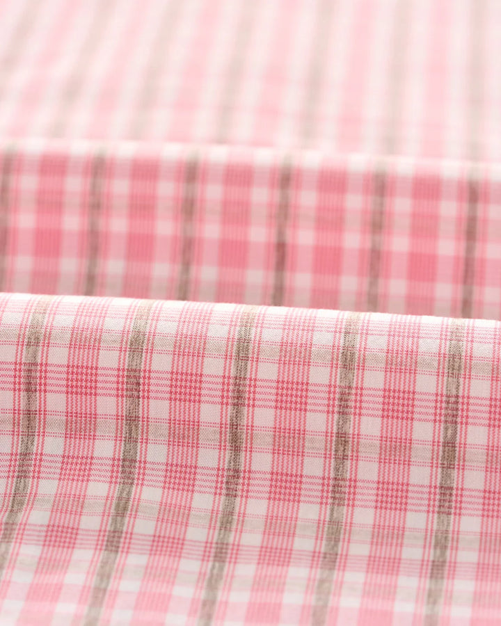 Johnnie-O Everyday Performance Button Down Shirt - Morse Plaid: Petal