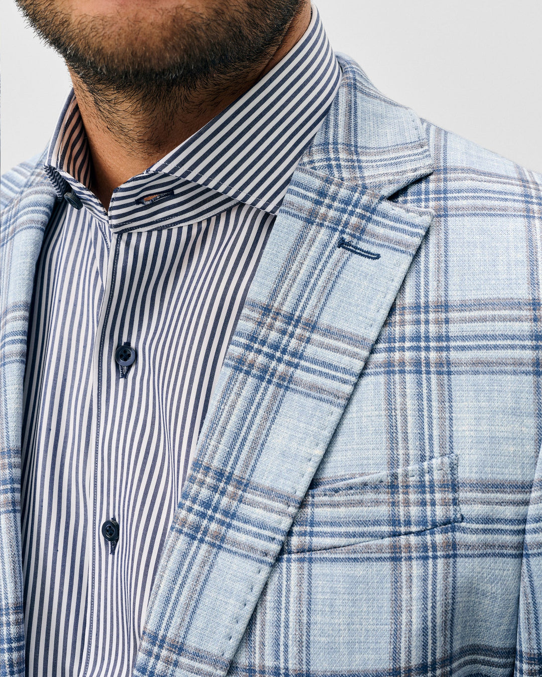 Johnnie-O Samuel Top Shelf Printed Knit Sport Coat: Gulf Blue