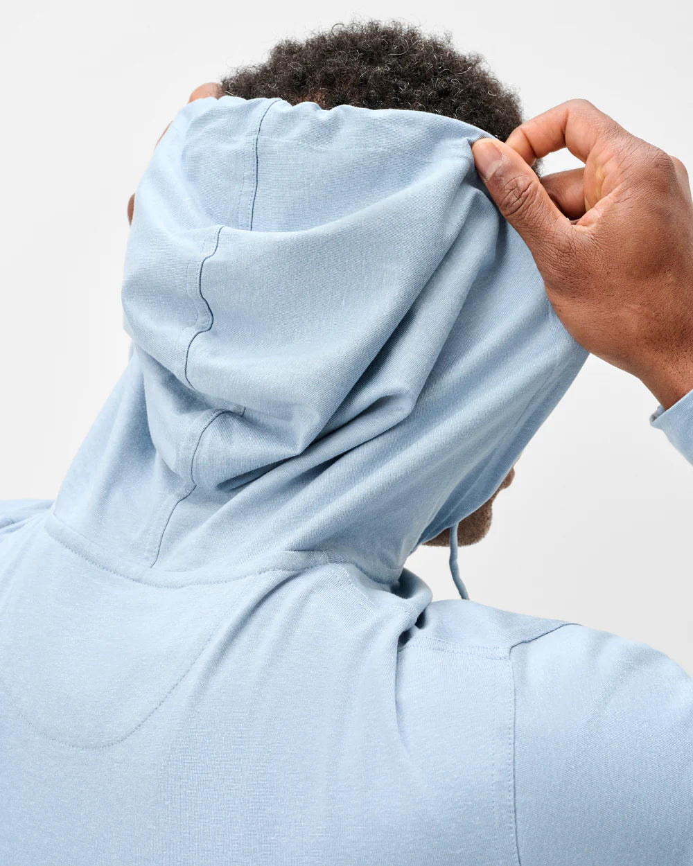 Johnnie-O Jase 2-Button Slub Hoodie: Maliblu
