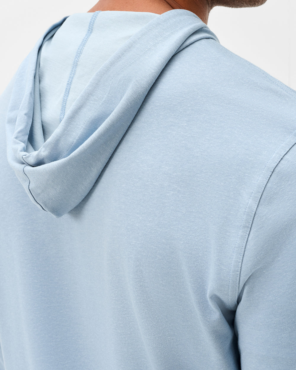Johnnie-O Jase 2-Button Slub Hoodie: Maliblu