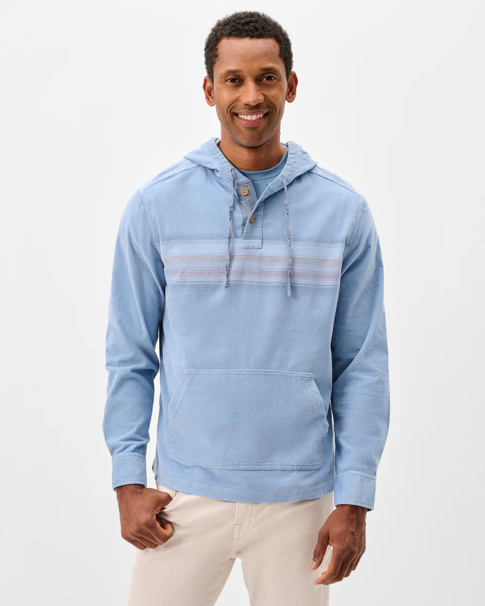 Johnnie-O Dorn Washed Corduroy Hoodie: Maliblu