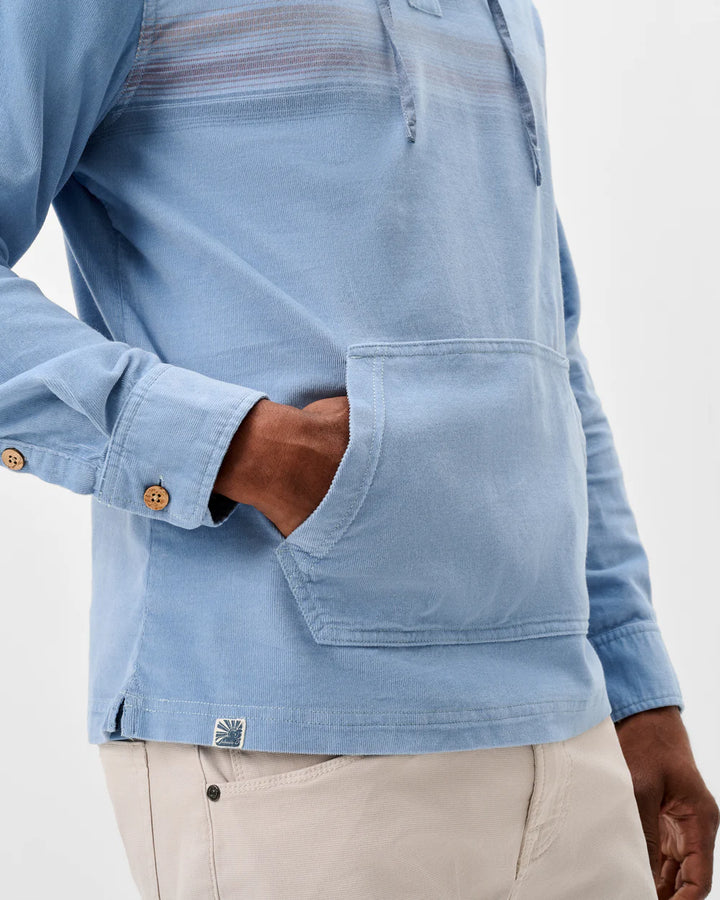 Johnnie-O Dorn Washed Corduroy Hoodie: Maliblu