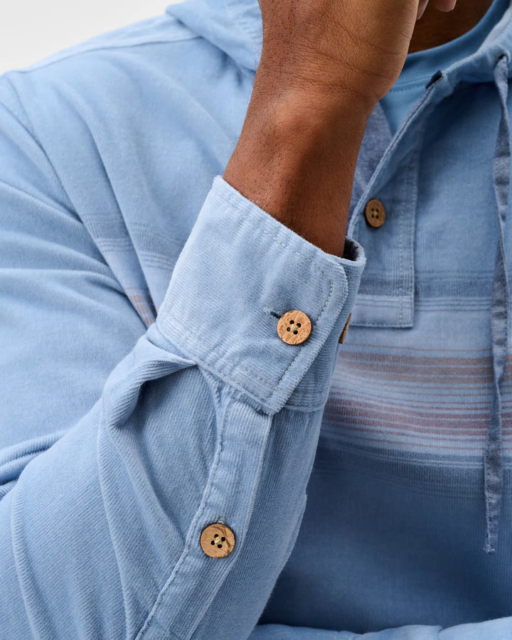 Johnnie-O Dorn Washed Corduroy Hoodie: Maliblu