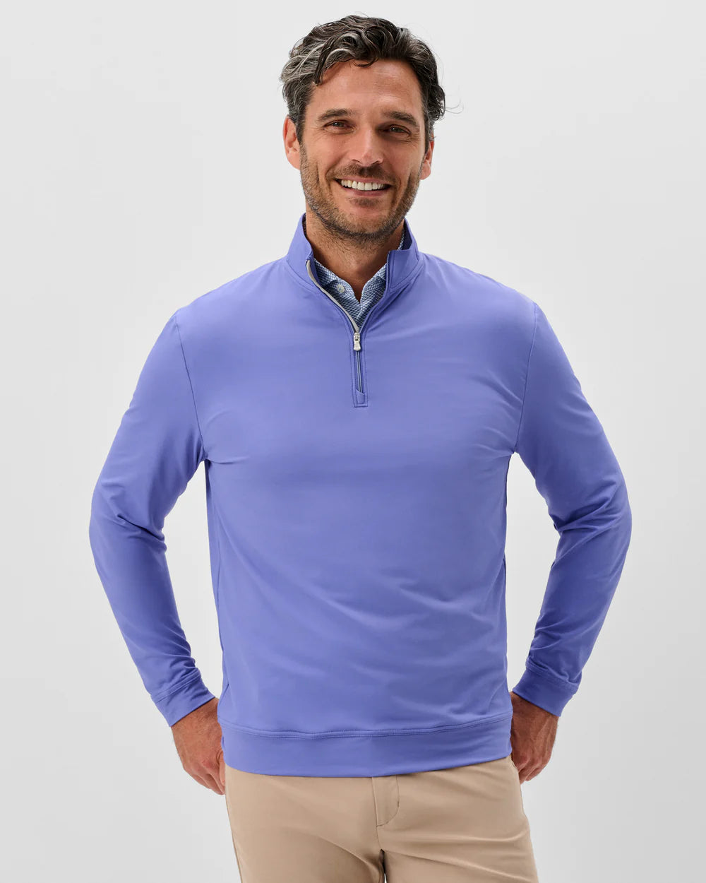 Johnnie-O Motion Performance 1/4 Zip Pullover: Acai