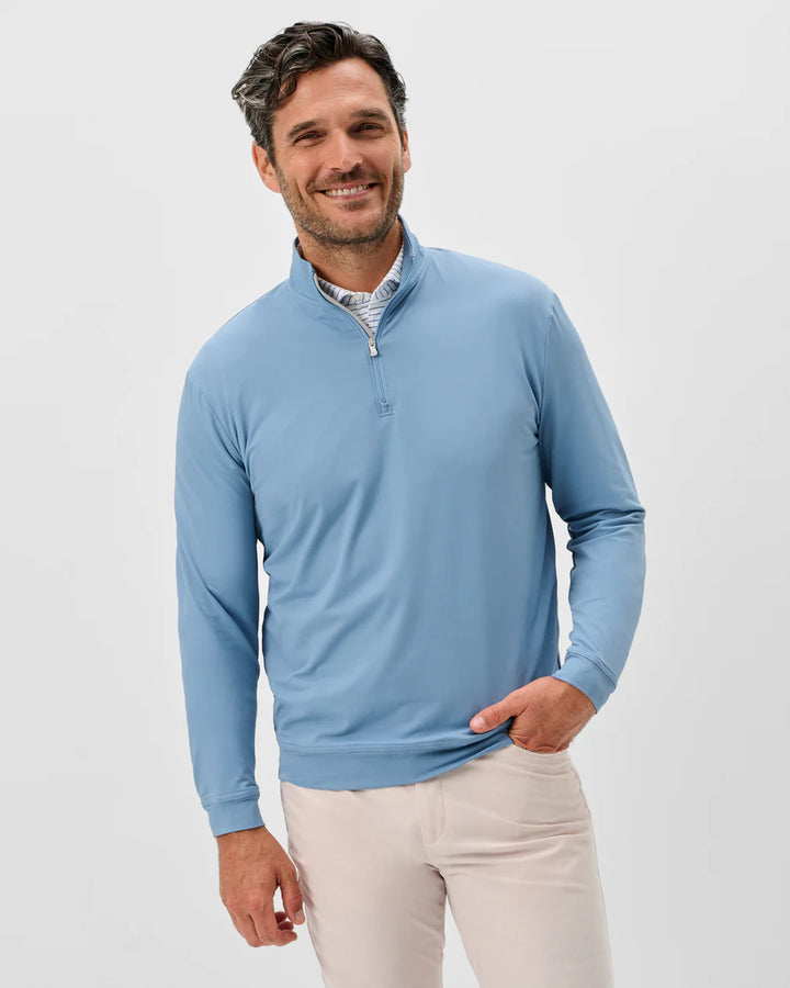 Johnnie-O Motion Performance 1/4 Zip Pullover: Carbon Fiber