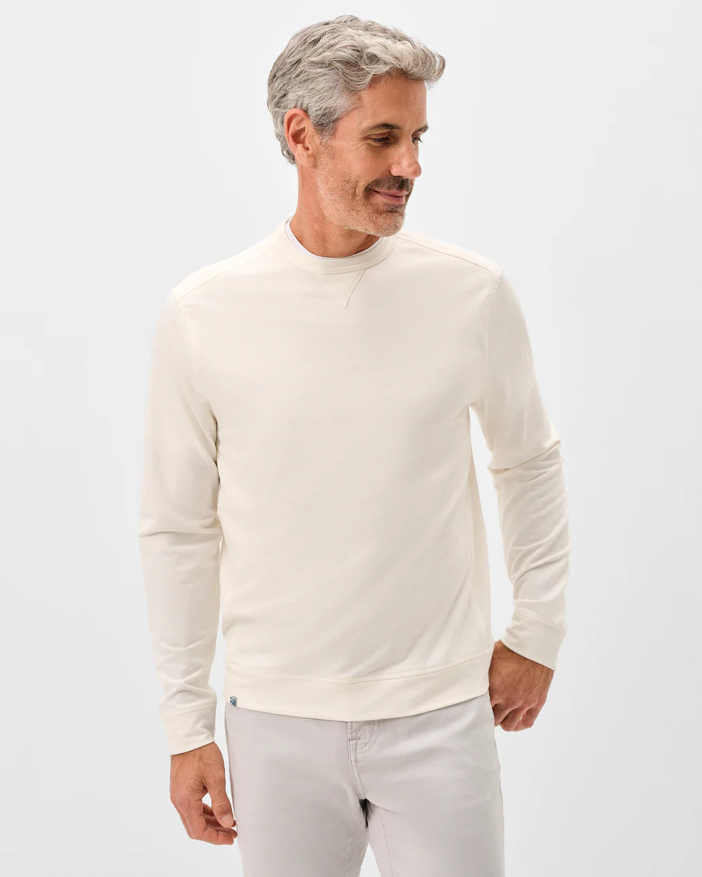 Johnnie-O Willard Drirelease® Crewneck Sweatshirt: Sand Dollar