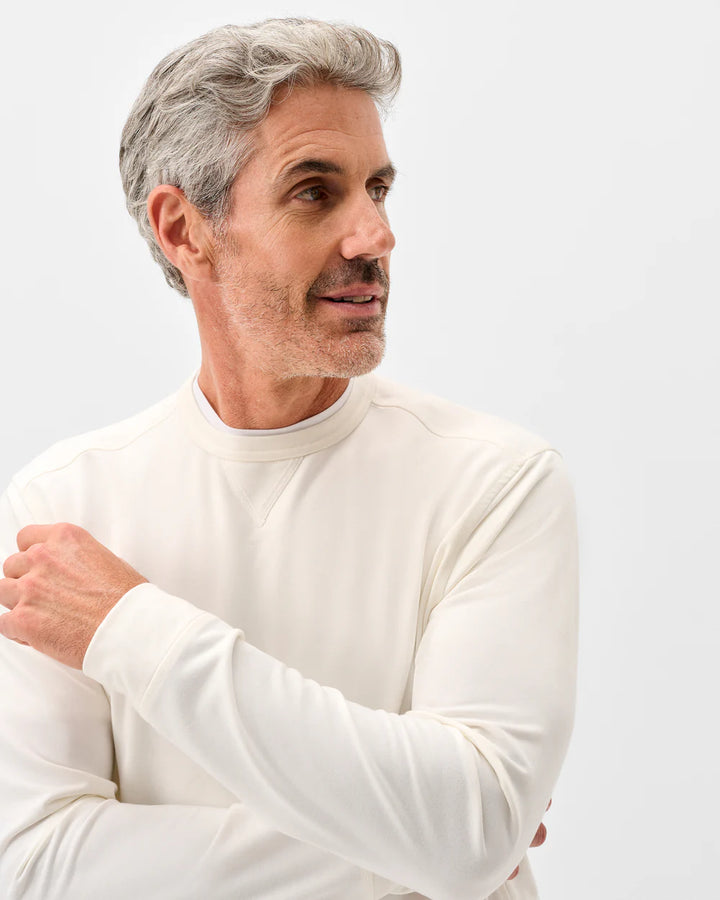 Johnnie-O Willard Drirelease® Crewneck Sweatshirt: Sand Dollar