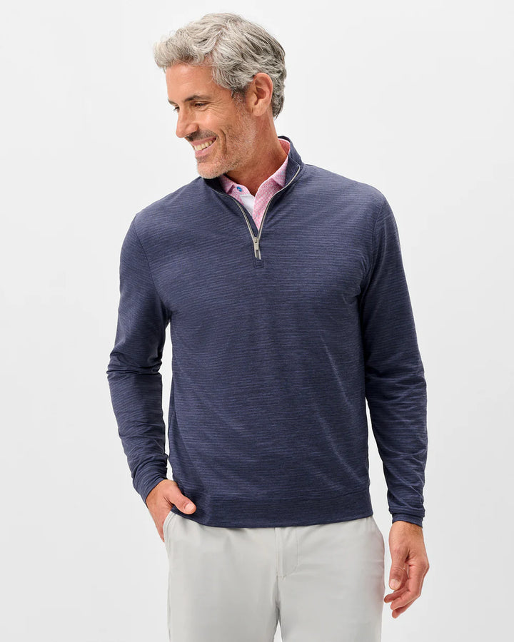 Johnnie-O Kanan Performance 1/4 Zip Pullover: Navy