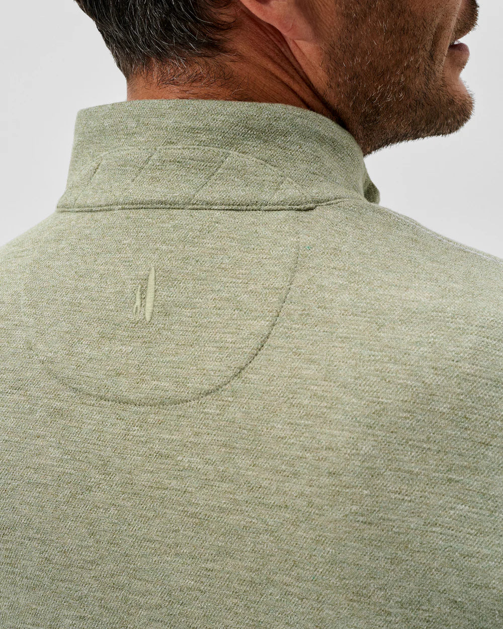 Johnnie-O Hanks Lightweight Textured 1/4 Zip Pullover: Pesto