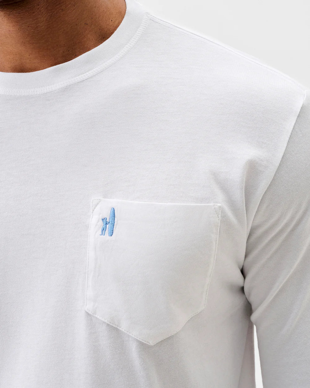 Johnnie-O Brennan Long Sleeve Cotton Blend T-Shirt: White