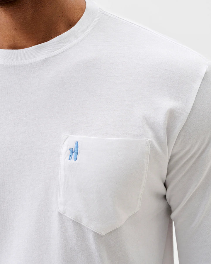 Johnnie-O Brennan Long Sleeve Cotton Blend T-Shirt: White