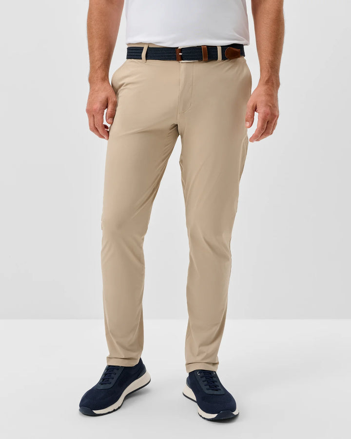 Johnnie-O Fusion Pull-On Performance Pant: Khaki