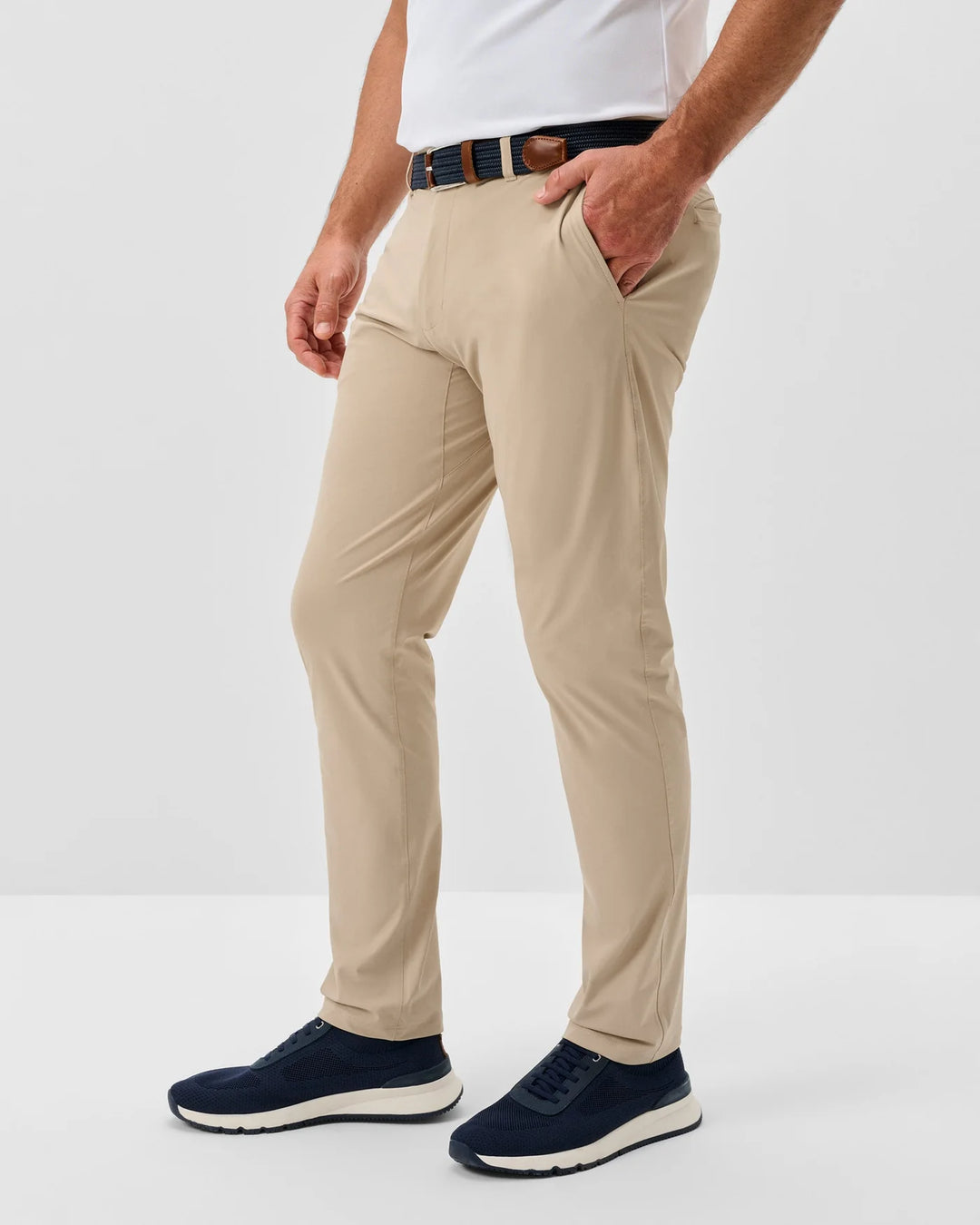 Johnnie-O Fusion Pull-On Performance Pant: Khaki